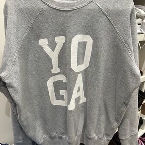 Spiritual Gangster Gray Crew Neck Sweater with Bold White Text